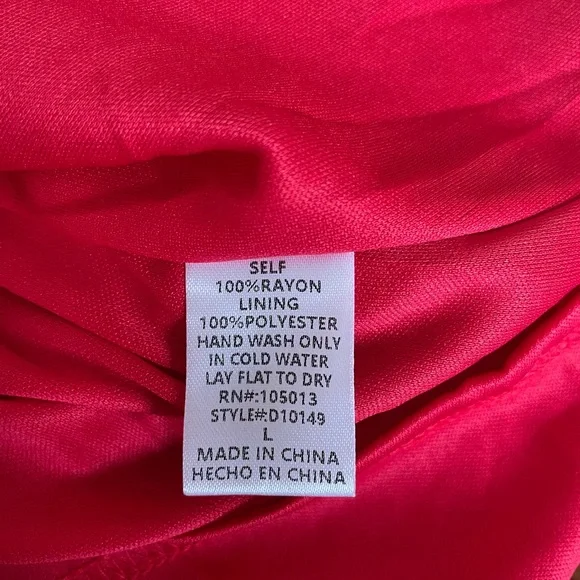 NWOT Savanna Jane Large L Red Embroidered Dress S/S Midi Boho Women’s - Picture 8 of 10